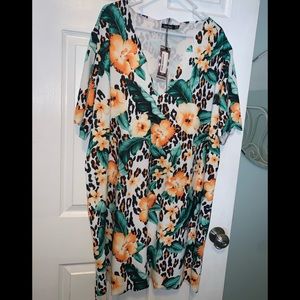 Tropical boohoo dress